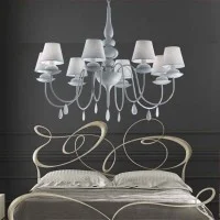 Ideal Lux Blanche SP6 Suspension Chandelier with 6 Lights for