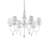 Ideal Lux Blanche SP6 Suspension Chandelier with 6 Lights for
