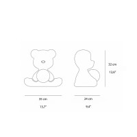 Qeeboo Teddy Girl Lampada Orsetto LED da Tavolo Ricaricabile By