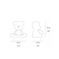 Qeeboo Teddy Girl Lampada Orsetto LED da Tavolo Ricaricabile By Qeeboo Teddy Girl Lampada Orsetto LED da Tavolo Ricaricabile By