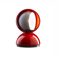 Artemide Eclisse E14 25W Table Lamp Red By Vico Magistretti