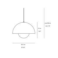 &Tradition Flowerpot VP7 Metal Suspension Lamp for Indoors By