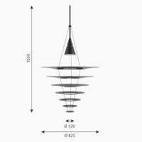 Louis Poulsen Enigma 825 LED Suspension Ceiling Lamp with Louis Poulsen Enigma 825 LED Suspension Ceiling Lamp with