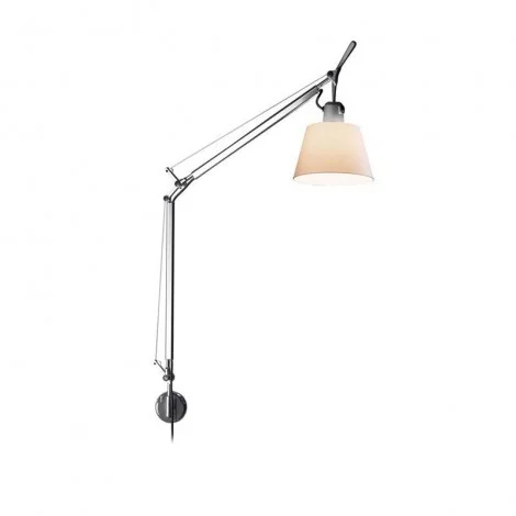 Artemide Tolomeo Tilting Diffuser D.180mm Wall Lamp Parchment