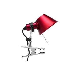 Artemide Tolomeo Micro Pinza Red Table Wall Lamp Design De