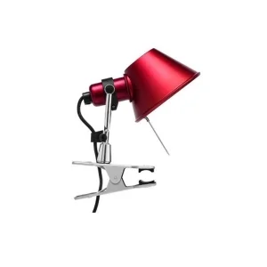 Artemide Tolomeo Micro Pinza Red Table Wall Lamp Design De