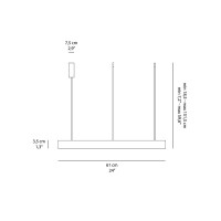 Ideal Lux Gemini SP D61 LED Suspension Lamp for Interior Modern