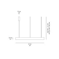 Ideal Lux Gemini SP D61 LED Suspension Lamp for Interior Modern
