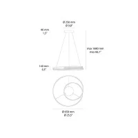 Vivida Circuit Dimmable LED Spiral Suspension Lamp with