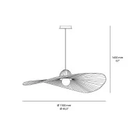Ideal Lux Madame SP1 Circular-Shaped Suspension Chandelier with