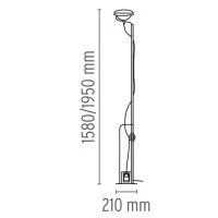 Flos Toio Black Floor Lamp Dimmable USA 110V Castiglioni 1962 Flos Toio Black Floor Lamp Dimmable USA 110V Castiglioni 1962