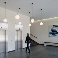 Louis Poulsen Moser Lampada da Sospensione in Vetro Bianco By