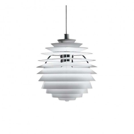 Louis Poulsen PH Louvre White Suspension Lamp In Aluminum And