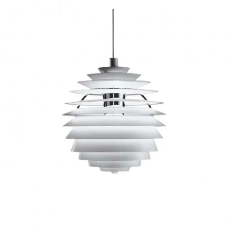 Louis Poulsen PH Louvre White Suspension Lamp In Aluminum And