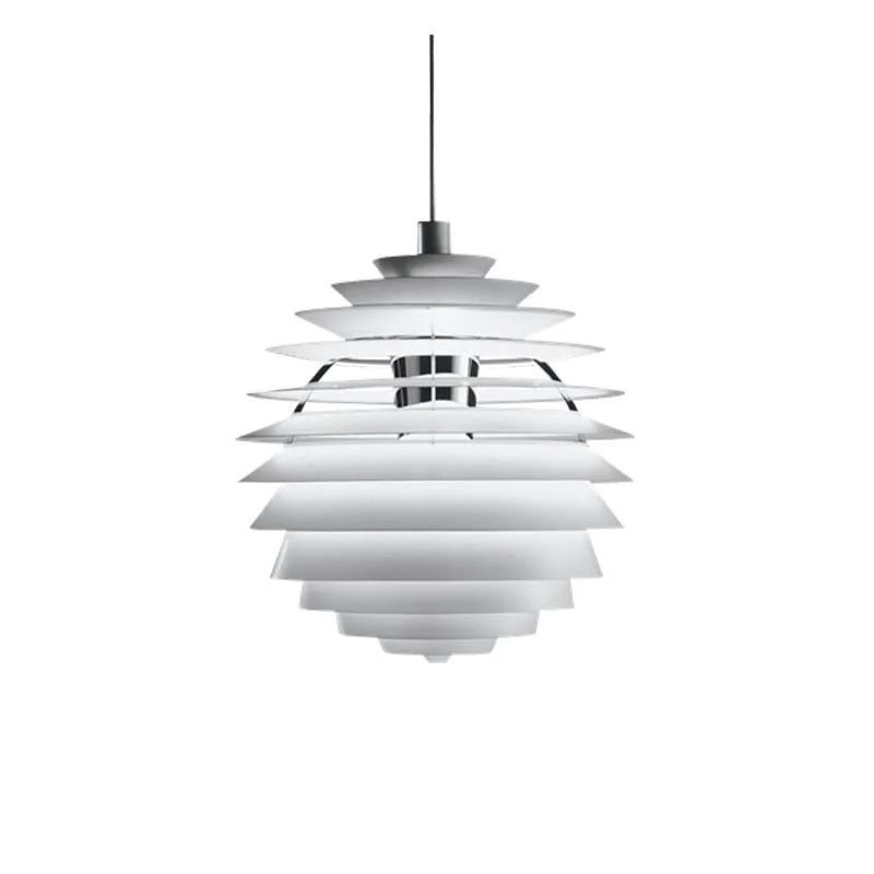 Louis Poulsen PH Louvre White Suspension Lamp In Aluminum And