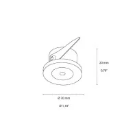 Playled Petit Round Mini White Recessed Spotlight for