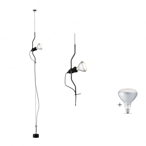 Flos Parentesi Dimmerabile Lampada Sospensione Nero LAMPADINA