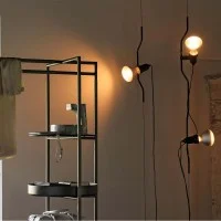 Flos Parentesi Lampada Sospensione Nero LAMPADINA LED INCLUSA Flos Parentesi Lampada Sospensione Nero LAMPADINA LED INCLUSA