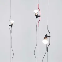 Flos Parentesi Lampada Sospensione Rosso LAMPADINA LED INCLUSA