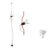 Flos Parentesi Dimmerabile Lampada Sospensione Rosso LAMPADINA