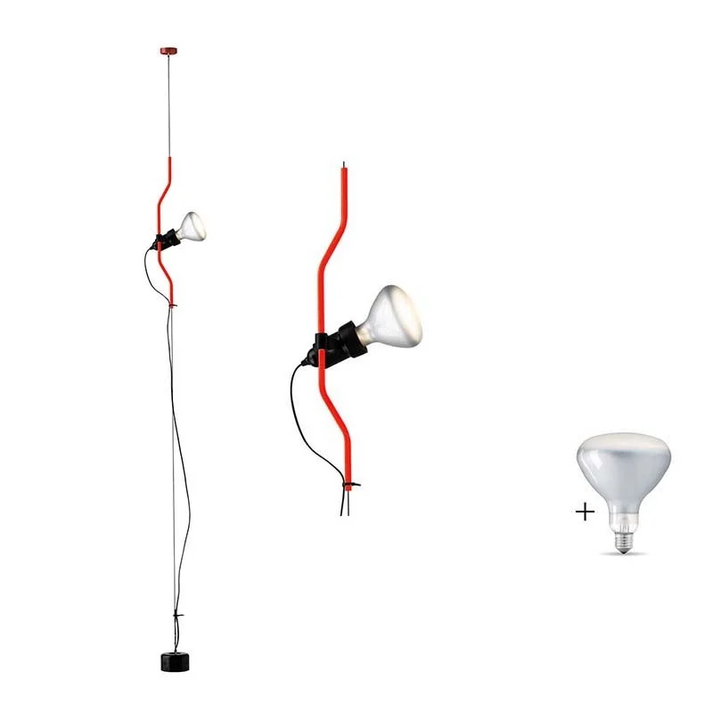 Flos Parentesi Dimmerabile Lampada Sospensione Rosso LAMPADINA