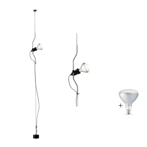 Flos Parentesi Dimmerabile Lampada Sospensione Nickel LAMPADINA
