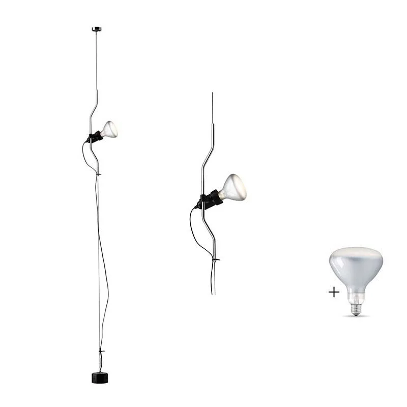 Flos Parentesi Dimmerabile Lampada Sospensione Nickel LAMPADINA Flos Parentesi Dimmerabile Lampada Sospensione Nickel LAMPADINA