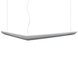 Artemide Mouette LED 80W Asymmetrical Suspension Lamp White By
