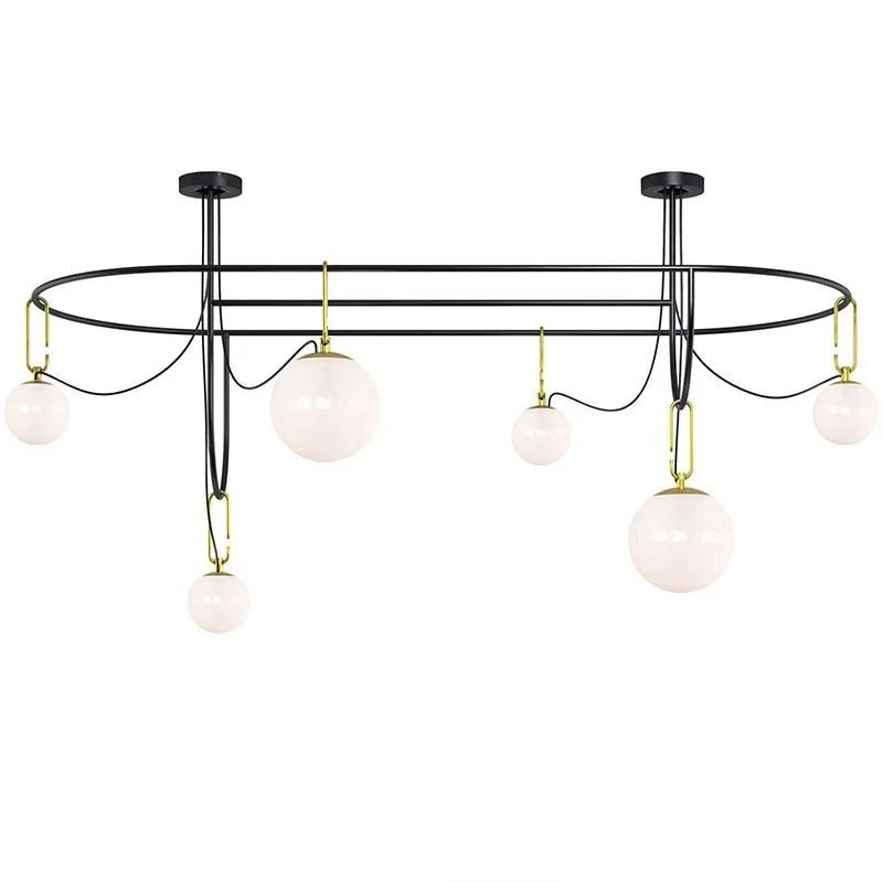 Artemide nh S5 Elliptic Multiple Pendant Lamp LED Dimmable In Artemide nh S5 Elliptic Multiple Pendant Lamp LED Dimmable In