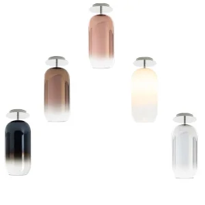 Artemide Gople Mini Ceiling Lamp LED Dimmable In Glass And