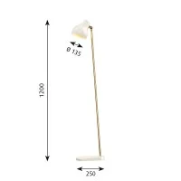 Louis Poulsen VL38 Floor Lamp White and Brass By Vilhelm