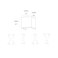 Mantra Taos Lampada Applique da Parete a LED Biemissione in