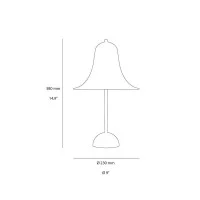Verpan Pantop Ø23 Bell Shaped Table Lamp for indoor By Verner
