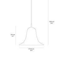 Verpan Pantop Ø23 Pendant Lampada da Sospensione a Campana per