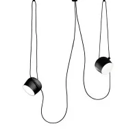 Flos AIM x 2 Light Points LED Suspension Pendant Lamp Black