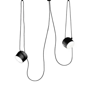 Flos AIM x 2 Light Points LED Suspension Pendant Lamp Black