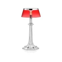 Flos Bon Jour Versailles Small LED Table Lamp Cromo Rosso