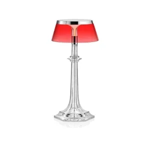 Flos Bon Jour Versailles Small LED Table Lamp Cromo Rosso