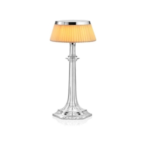 Flos Bon Jour Versailles Small LED Table Lamp Chrome Fabric