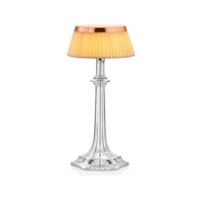 Flos Bon Jour Versailles Small LED Table Lamp Copper Fabric