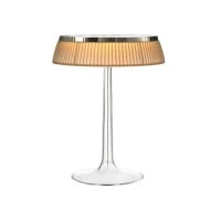 Flos Bon Jour LED Table Lamp Top Chrome Soft Fabric Crown Flos Bon Jour LED Table Lamp Top Chrome Soft Fabric Crown