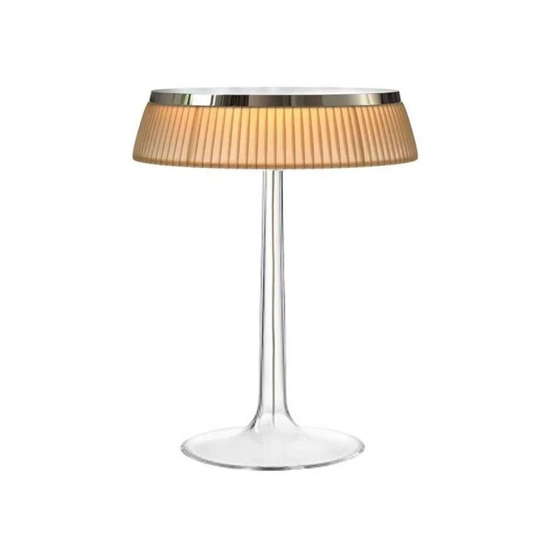 Flos Bon Jour LED Table Lamp Top Chrome Soft Fabric Crown Flos Bon Jour LED Table Lamp Top Chrome Soft Fabric Crown