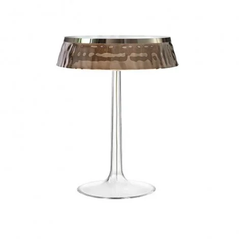 Flos Bon Jour LED Table Lamp Top Chrome Crown Fumèe