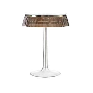 Flos Bon Jour LED Table Lamp Top Chrome Crown Fumèe