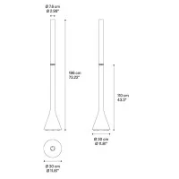 Lodes Croma Floor Lamp LED Dimmable with Wide Optic By Luca