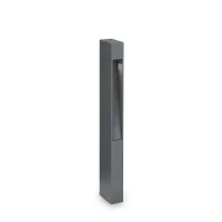 Ideal Lux Mercurio PT1 Anthracite Floor Bollard in Aluminum for