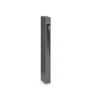 Ideal Lux Mercurio PT1 Anthracite Floor Bollard in Aluminum for