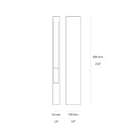 Ideal Lux Mercurio PT1 Anthracite Floor Bollard in Aluminum for