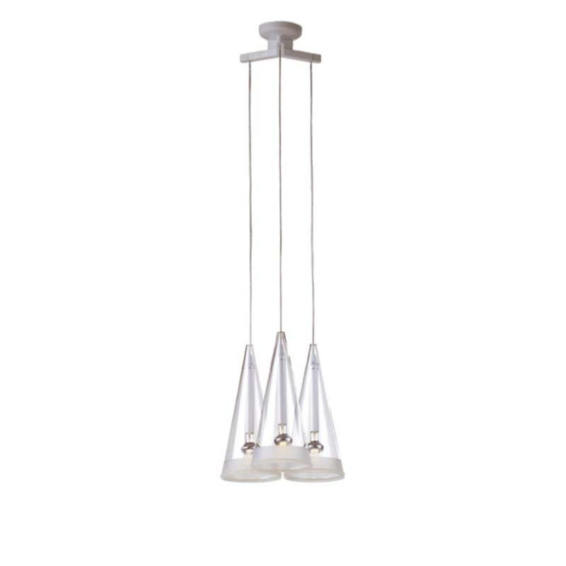 Flos Fucsia 3 Lampada Sospensione tripla in vetro Lampadario i Flos Fucsia 3 Lampada Sospensione tripla in vetro Lampadario i
