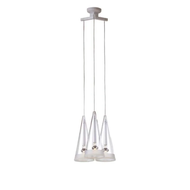 Flos Fucsia 3 Lampada Sospensione tripla in vetro Lampadario i Flos Fucsia 3 Lampada Sospensione tripla in vetro Lampadario i